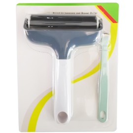 Brayer Roller Matte Tweezers Remover Tool Set 3.8 Inch Brayer Stamping Roller Tools for Cricut/Silhouette/Brother Crafting Printmaking Fabric Crafting and T-Shirts Heat Transfer Projects (Grey)