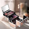 FRENESSA Makeup Case Train Case Portable Makeup Box with Mirror