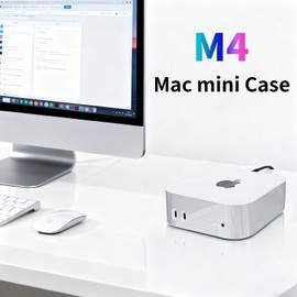 PHIXERO TPU Case for Mac mini M4, Protective Cover, All-Round Protection & Efficient Heat Dissipation, Anti-Scratch(White).