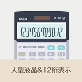 Casio JS-20DC-GB-N JS-20DC-GB-N Professional Calculator, 12-Digit Day & Time Calculator, Just Type, Greige Brown, Green Purchasing Law Compliance, Eco Mark Certified