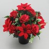 Christmas grave arrangement 25cm (10 inches) in grave pot/vase with