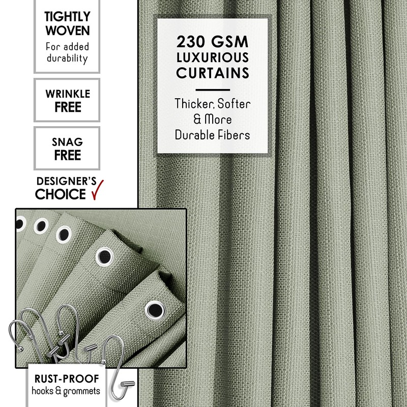 Clara Clark Sage Green Bathroom Set - Bathroom Accessories Set,