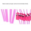 100Pcs Flamingo Drinking Straws Cute Pattern Environmentally Friendly Bendable Cocktail