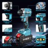 Seesii Cordless Impact Driver 1/4" 220N.m Torque Brushless 3640R/Min 4000mAh