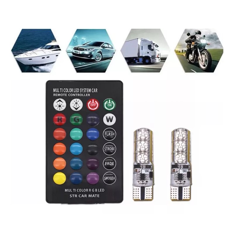 Corp.Res Electronics Par Led T10 Pellizco Rgb A Control Estrobo