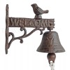 Unbranded Small Bird Welcome Dinner Bell With Vines Cast Iron