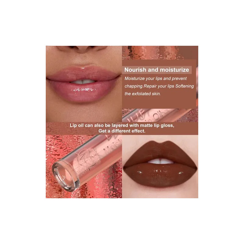 Dunuf 1 Pc Mate Impermeable Brillo Labial De Larga Duración.
