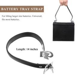 ZNDAW Battery Carrier Strap, 14" Car Battery Carrier Bracket Lifting Belt, Metal Heavy Duty Side Lift Strap, Secure Carrying Lifting Belt Battery Accessory for Most Vehicles