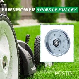 POSFLAG 2 Pack AM37249 Idler Pulley Replaces John Deere AM37249 Pulley, John Deere Spindle AM37249, AM107468, AM35862, 07300039, 07300006 for John Deere S2554, GT235, X300, STX38, GT275, LX176 Tractor