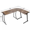 SEGAWE 58" L-Shaped Computer Desk Reversible MDF Corner Gaming Desk