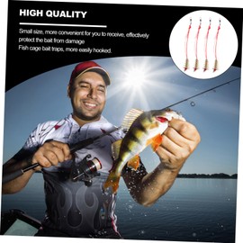 BESPORTBLE 4pcs Ergonomic Anti-Scratch Fishing Hooks Eye-Pattern Design for Easy Installation and Enhanced Bait Trapping Fishhooks for Performance
