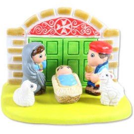Proposte Religiose Nativity Scene from the World Ceramic Collectible Hand-Painted (Malta)