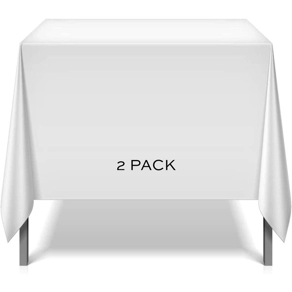 2 Square Tablecloth Covers 52x52 Inch | Table Cloths for