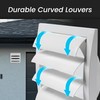 White Exhaust Hood Vent 4'' Inch with Built-in Pest Guard