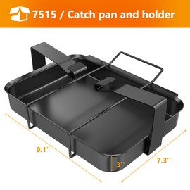 Hisencn 7515 Grill Catch Pan Holder Drip Pan Replacement for Weber Genesis 1000-5500, Genesis Silver/Gold/Platinum, Genesis II Series, Platinum I/II, and Summit, Porcelain Steel Grease Collection