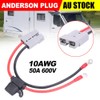 KUGONTC 2pcs Fused Anderson Plug Connector Lead 50Amp Plug to