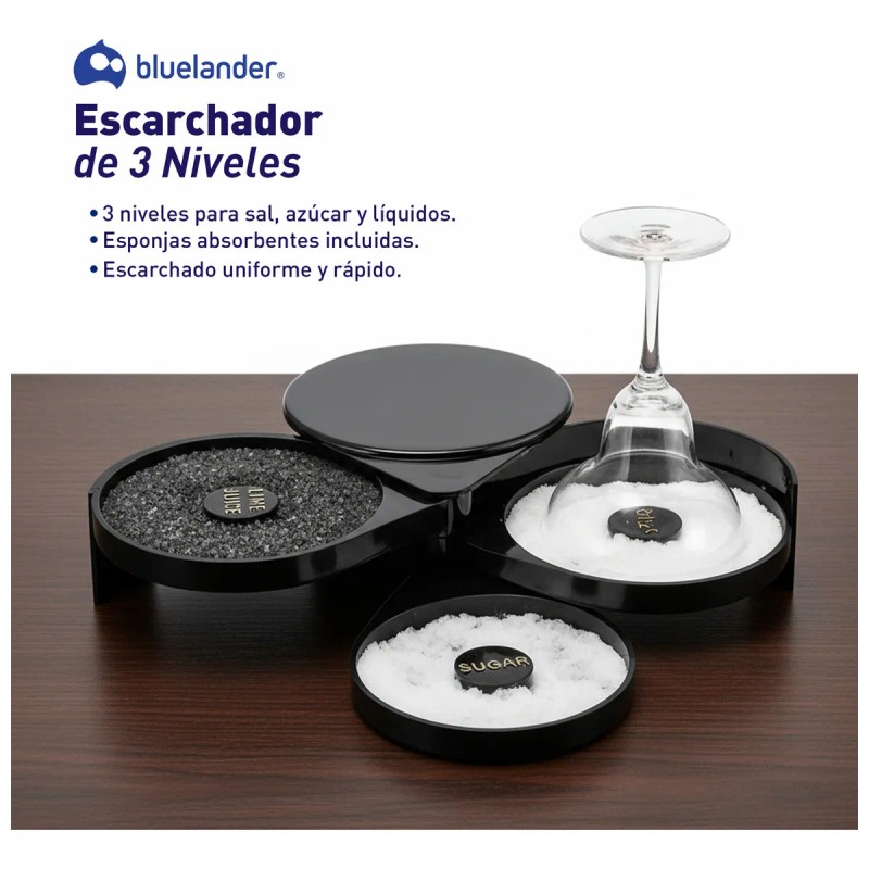 Escarchador De Vasos Y Copas 3 Bandejas Giratorias Plegables