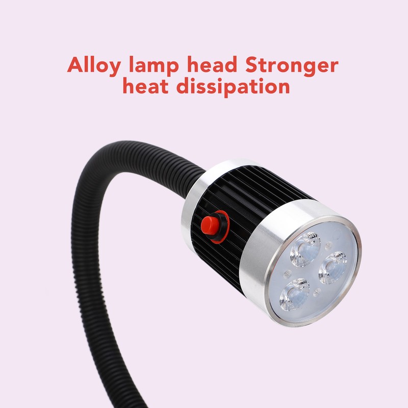 Round Magnetic Base Gooseneck Light Industrial LED CNC Machine Tool
