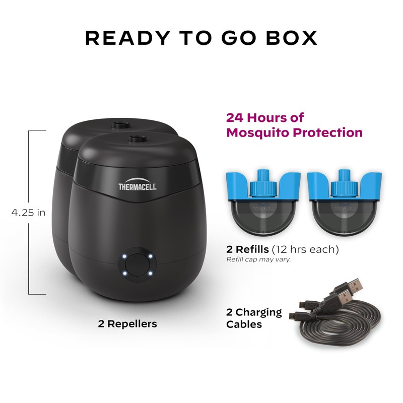 Thermacell E55 E-Series Rechargeable Mosquito Repeller with 20’ Mosquito Protection