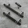 Alzassbg 6 Pack Matt Black and Silver Cabinet Handles, 3-3/4