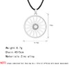 Romani Mens Boys Chakra Wheel Pendant Necklace Roma Wheel Charm
