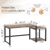 63 Inch Large Computer Desk with Printer Space & PC