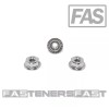 FAS (50) 8-32 Stainless Steel Serrated Flange Nuts 304 Stainless