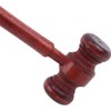 2 Pcs Reddish Brown Wood Judge Gavels Auction Court Gavels
