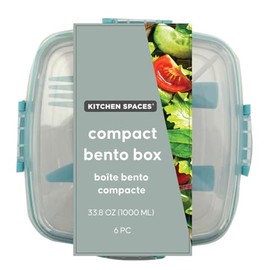 Kitchen Spaces Compact Bento Box, Lunch Storage, Easy Meal on the Go