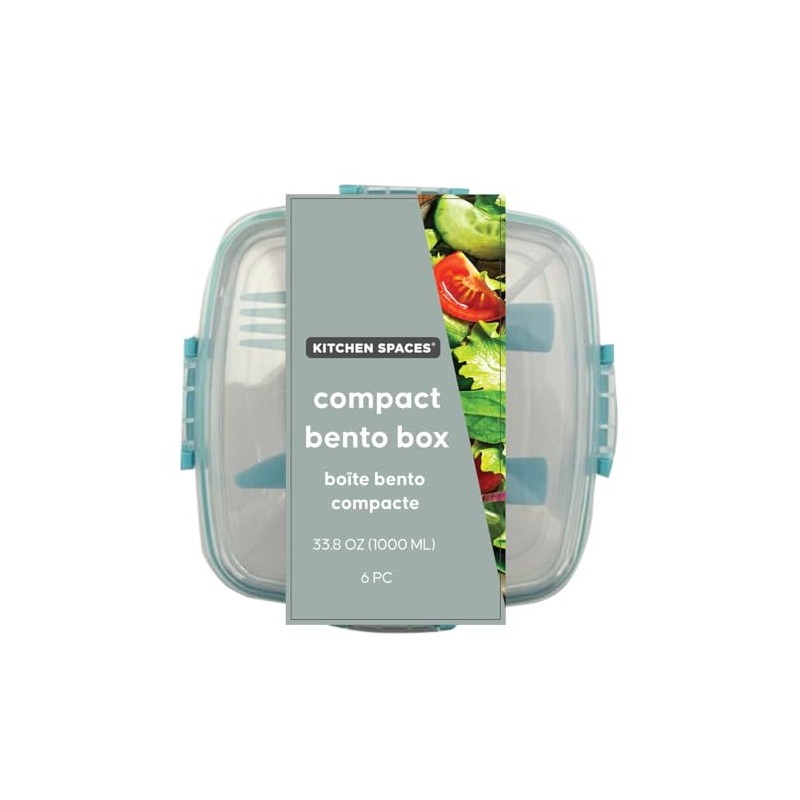 Kitchen Spaces Compact Bento Box, Lunch Storage, Easy Meal on