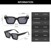 YAMEIZE Vintage Classic Rectangle Sunglasses for Women Men Retro Square