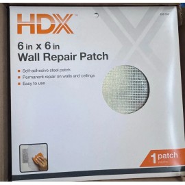 HDX Pack Of 12 HDX Drywall 6 inch x 6 inch Wall Repair Patch 6x6