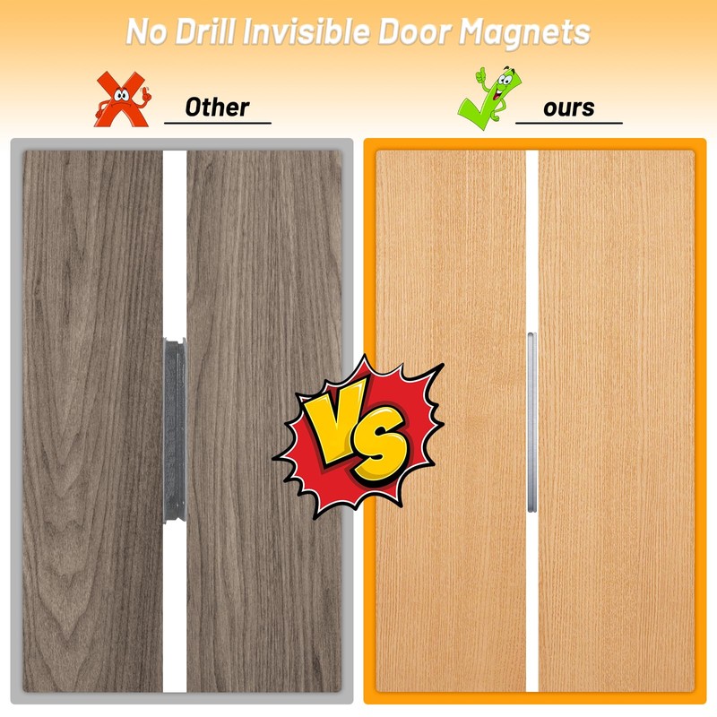 6 Pack Magnets for Cabinet Doors,with Adhesive Stainless Steel,1.57”X0.79”