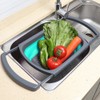 Qimh Colander collapsible, Colander Strainer Over The Sink Vegetable/Fruit Colanders