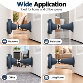 No-Drill Magnetic Door Stopper for Home Doors – Silicone Anti-Collision Door Holder for Bedroom and Everyday Wall Protection