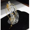Autom Spun Glass Nativity Ornament with Gold Glitter Accents, 2"