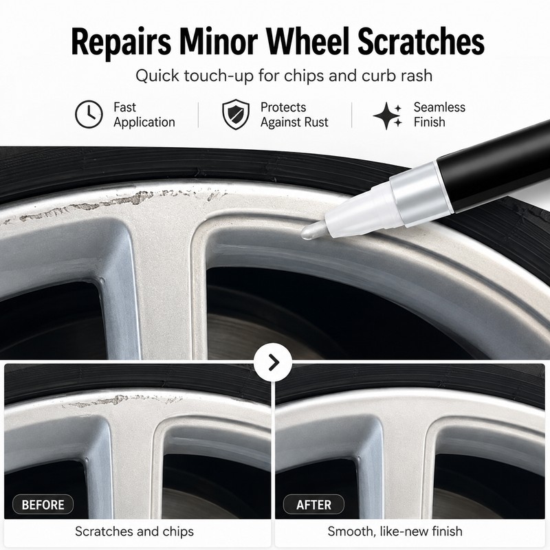 Automotive Wheel Touch-Up Paint Pen for Minor Scratches – Precision
