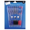 Just stationery Retractable Rubber Grip Pen (Pack of 8), 5634