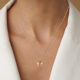 Butterfly Necklaces for Women Butterfly Pendant Necklace with Message Card (A:Butterfly Necklaces Gold)