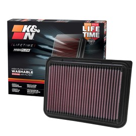 K&N Filtro de aire del motor: alto rendimiento, premium, lavable, filtro de repuesto: compatible con Toyota (Auris, Avensis, Corolla, Vitz, Yaris, Verso, Probox, Ractis, Wish, Alion, Premio), 33-2360