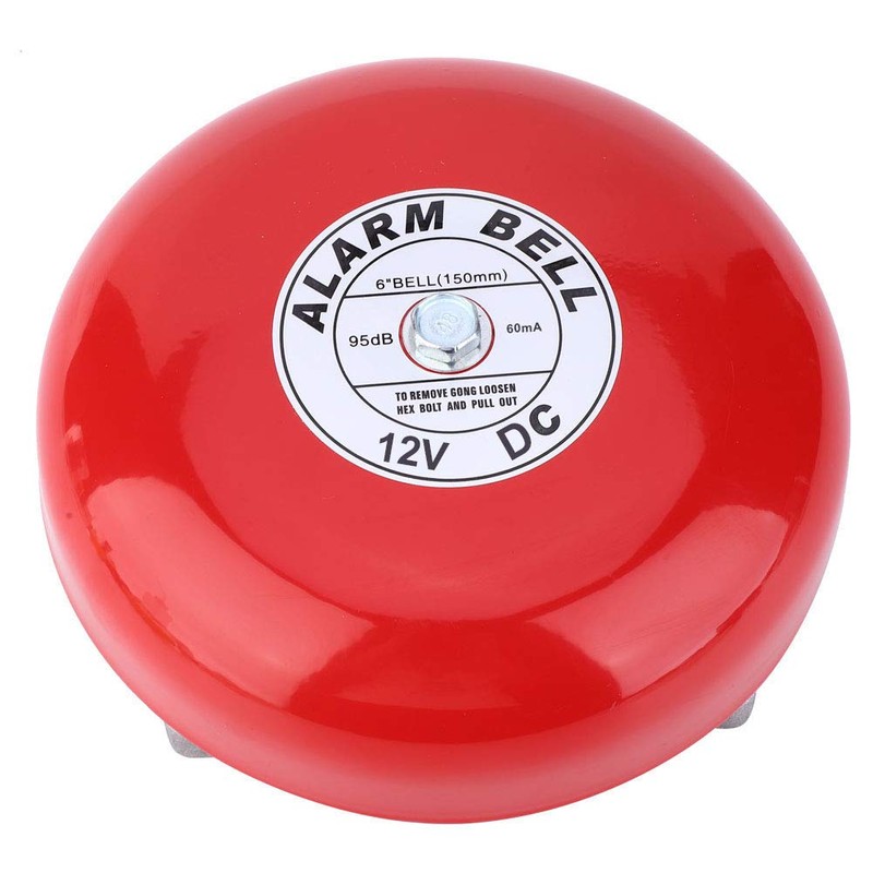 CB-6B 95dB 5.9in Electric Round Fire Alarm Bell, Aluminum Base