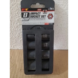 Performance Tool  8 Piece SAE Impact Socket Set 3/8" Drive M588DB