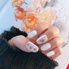 Camellia InnitHandmade Nail Tips - Short Almond / 동백이니트수제네일팁 -