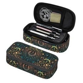 GVGOAGL Magical Astrology Moon Star Pencil Case Organizer Big Capacity Pencil Pouch Stationery With Zipper School Supplies Pencil Bag For Girls Boys Office