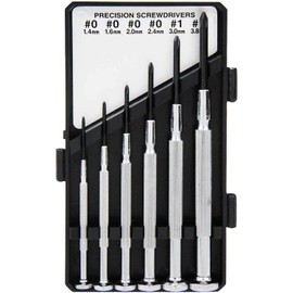 SK11 Precision Screwdriver Set of 6 + No.0 (1.4, 1.6, 2.0, 2.4), No.1 (3.0, 3.8), No.1400N