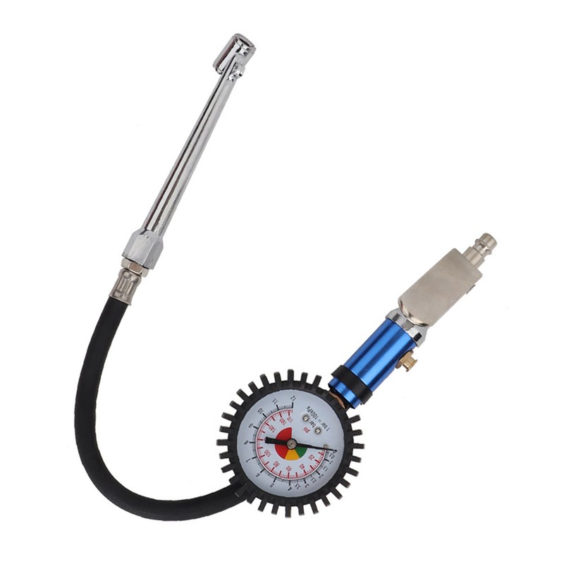 12 Bar Self clamping Tire Inflator with Air Pressure Gauge