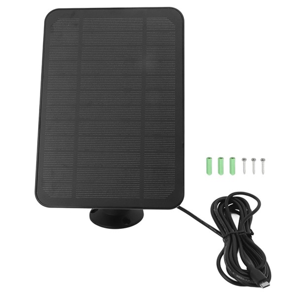 4-W-Solarpanel für Kamera, IP65, Wasserdicht, um 360 Grad Verstellbar, Halterung