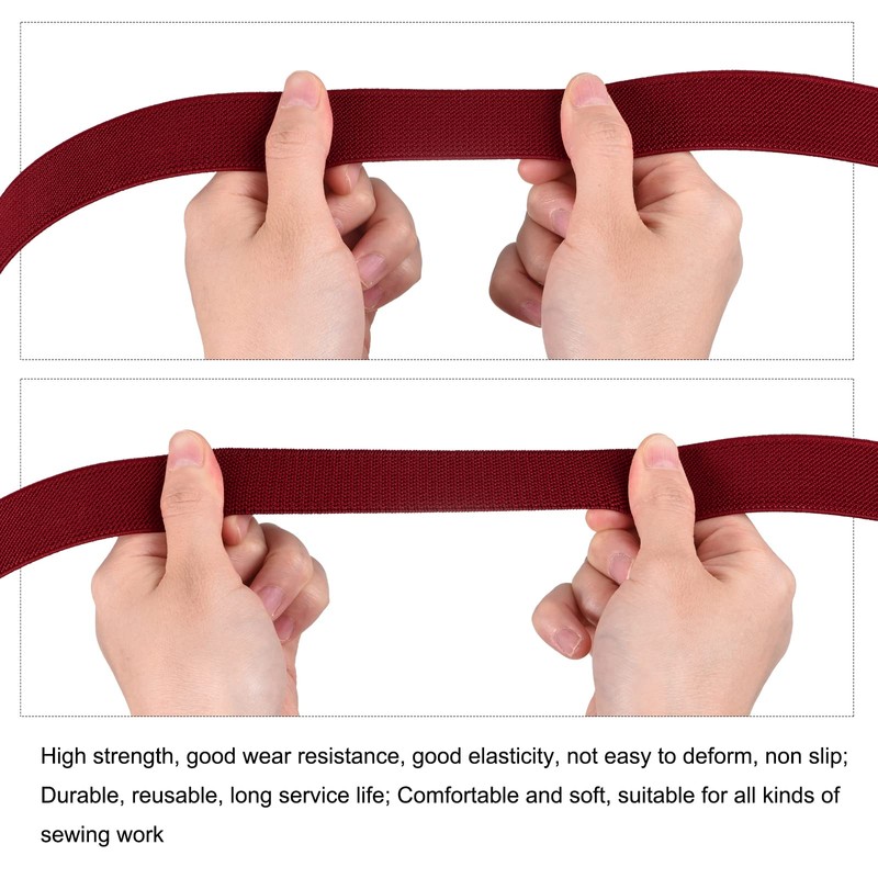 MECCANIXITY Cinta Elástica Ancha de Sarga de Doble-Cara, 2,8" Ancho