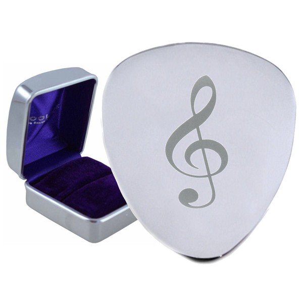 Treble Clef Music Note Steel Guitar Plectrum Pick Engraved in