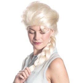 Maxwigs Elsa Ice Queen color Platinum Blonde - Enigma Wigs Winter Snow Braided Frozone Let Womens Peluca Freeze It Go Bundle Costume Wig Care Guide